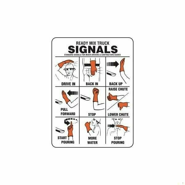 Accuform SAFETY SIGN  READY MIX TRUCK SIGNALS MEQM512XP